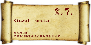 Kiszel Tercia névjegykártya
